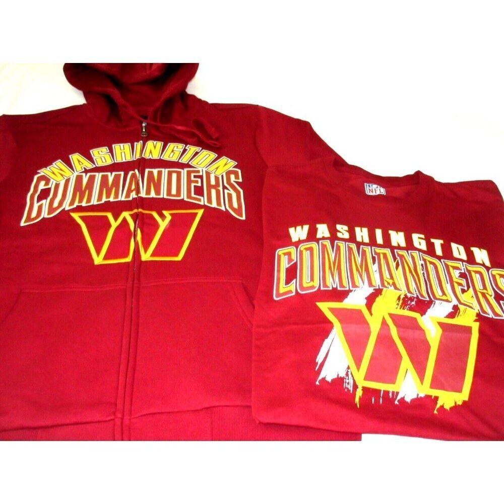 Washington Commanders NFL G-III Men's Hoodie T Shirt Combo Burgundy Gold NWT